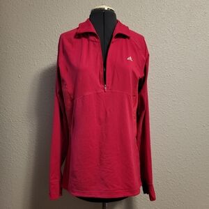 Adidas Pink Climalite Quarter Zip Size Large